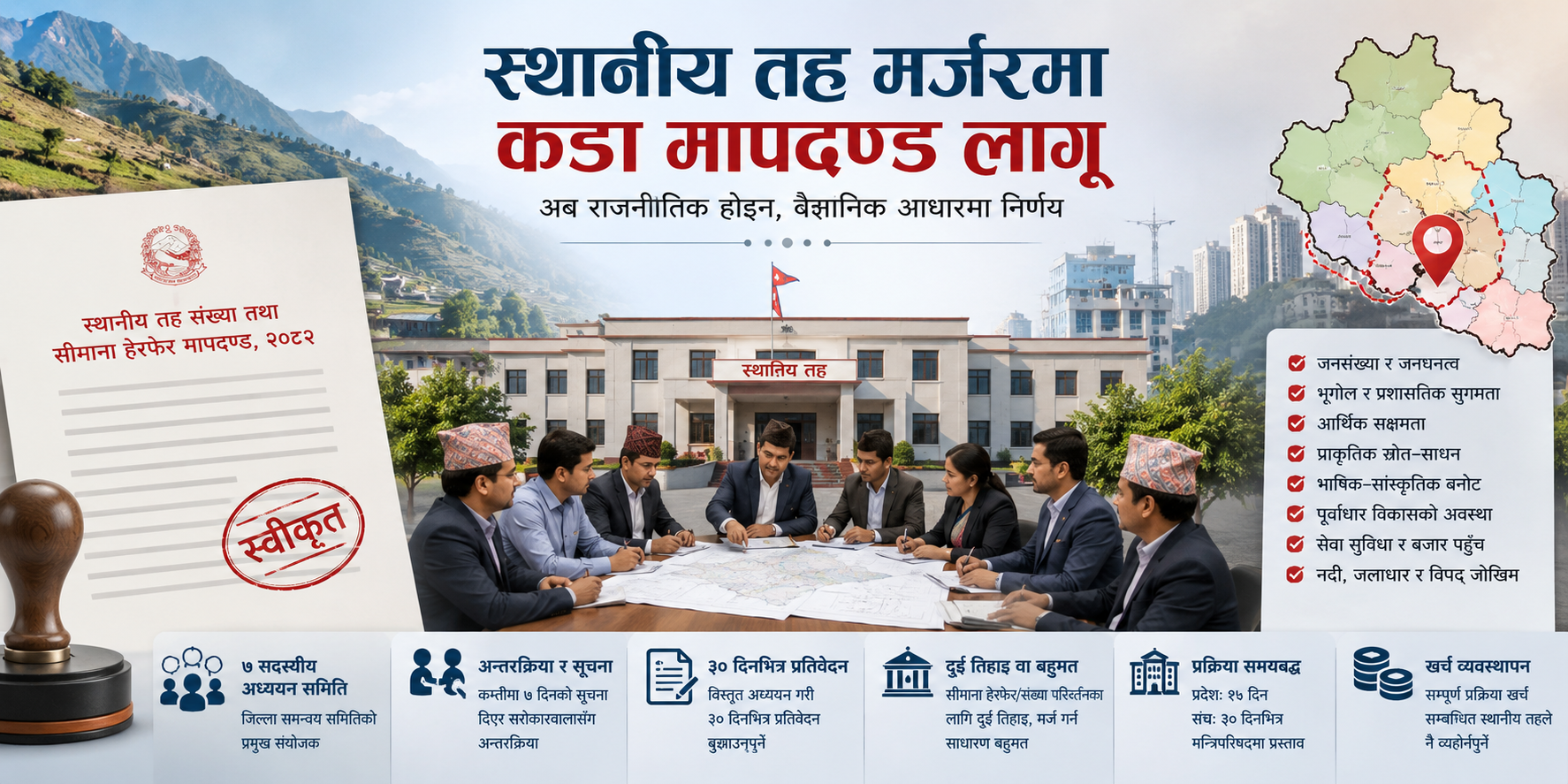 स्थानीय तह मर्जरको ‘कडा’ मापदण्ड : अब सजिलो छैन, ‘दुई तिहाई’ कि ‘बहुमत’ ?